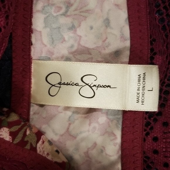 💕JESSICA SIMPSON💕 2 Pack Bralettes Floral & Blue Lace Large L NWT - Picture 12 of 14